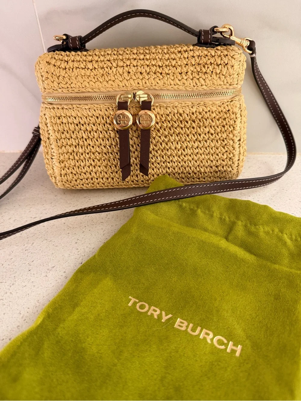 Tory Burch Romy Woven Vanity Bag - Picture 2 of 8